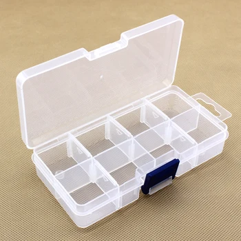 

8 dividers transparent plastic storage box toy jewelry accessories small objects organizer box case free shipping