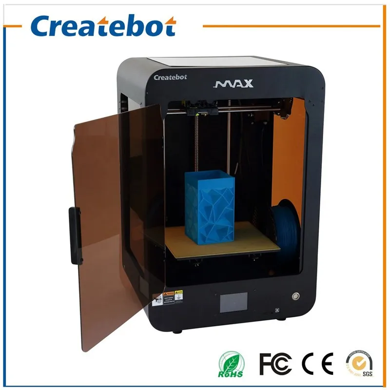  Newest Createbot  Large Build Size Glass Platform MAX 3d printer Single Extruder Touch Screen Full Assembled 3D Printer Kit 