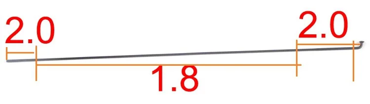 SLE CN DB454 нержавеющая сталь переменный диаметр 2,0-1,8-2,0 велосипедная колесная пара спиц 260/260 мм