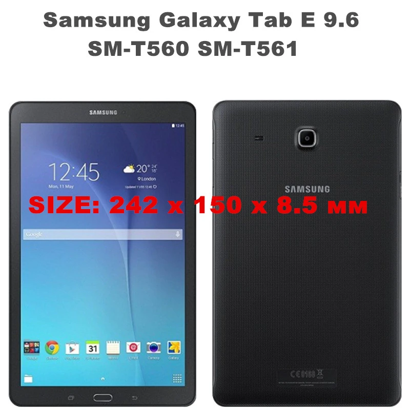 Samsung Galaxy Tab E 9.6 T560 T561 SM-T560 Folding Folio Stand Tablet Case (5)