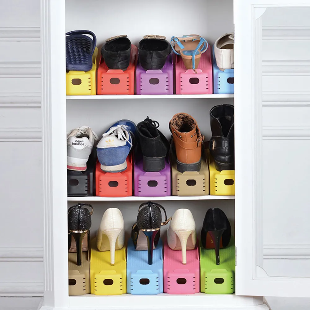 Creative Multi Colored Display Rack Shoes Organizer Space Saving