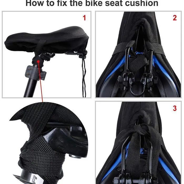 Велосипедное седло 3D мягкий чехол для сиденья велосипеда Удобная подушка для сиденья из пены велосипедное седло для велосипеда Аксессуары для велосипеда