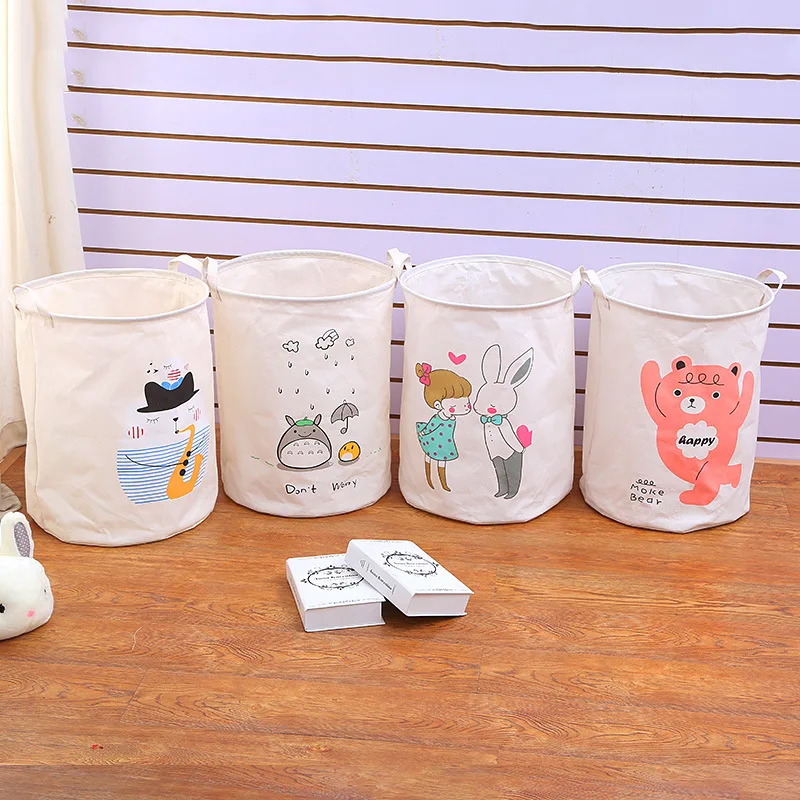 المنزل الملابس برميل طفل لعبة صندوق تخزين بن منظم الملابس للماء سلات تخزين القذرة برميل للطي سلة الغسيل حقيبة