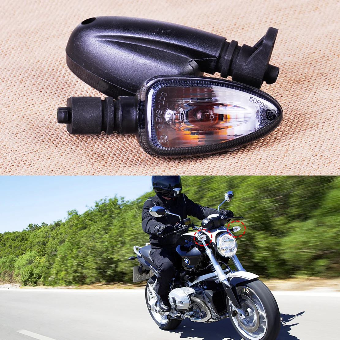 

CITALL 2pcs Smoke Color Turn Signal Indicator Lamp Light Fit for Motorcycle BMW R1200GS F800S K1200S R1200GS G450X K1300S F650GS