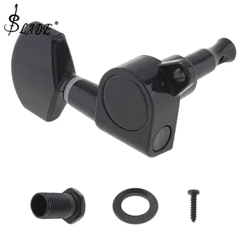 

SLADE 6pcs Black Guitar Tuning Pegs Tuner 3R+3L Square Head All Closed Machine Head for 40 / 41 Inch Acoustic Folk Guitar