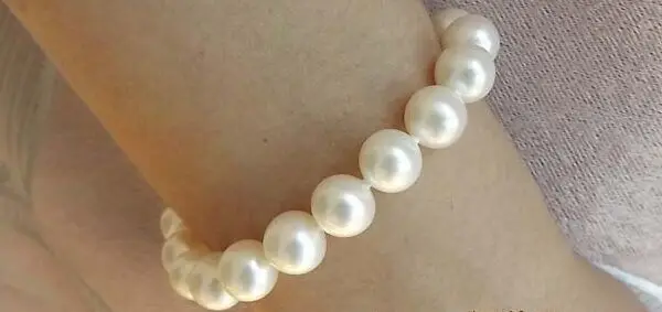 

8"8-9MM NATURAL SOUTH SEA WHITE PEARL BRACELET 28%