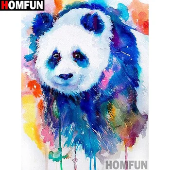 

HOMFUN Full Square/Round Drill 5D DIY Diamond Painting "Colored panda" 3D Embroidery Cross Stitch 5D Home Decor A13746