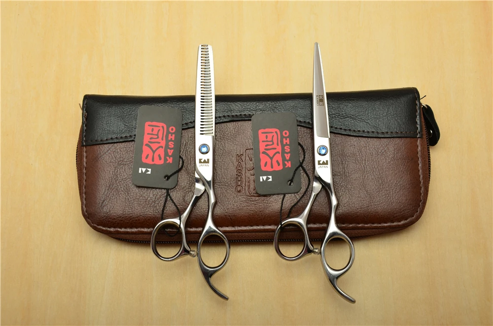 700 #2 шт. 5.5 ''/6.0''/6.5 ''KASHO синий камень парикмахерские Ножницы 440C Резка +
