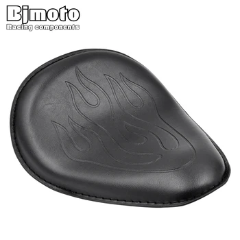 

Bjmoto Free shipping Custom motorcycle mtorbike Flame Solo Slim Seat for Harley Davidson Sportster Chopper Bobber motocross