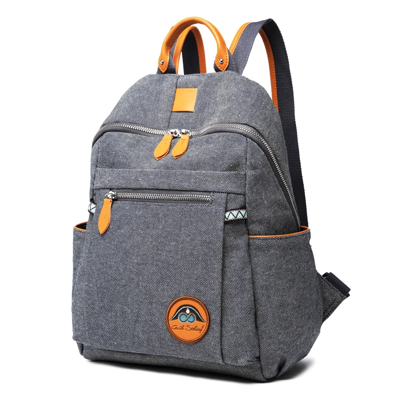 YESO Модный женский рюкзак женская школьная сумка высокого качества Многофункциональные Оксфордские сумки для мужчин сумка для наушников - Цвет: Cowboy Grey