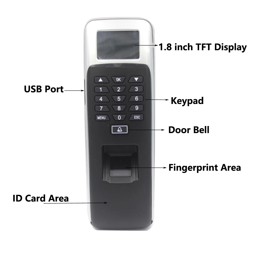TFT экран 1 8 дюйма TCP/IP USB порт 3000 125 кГц|Наборы для управления доступом| |