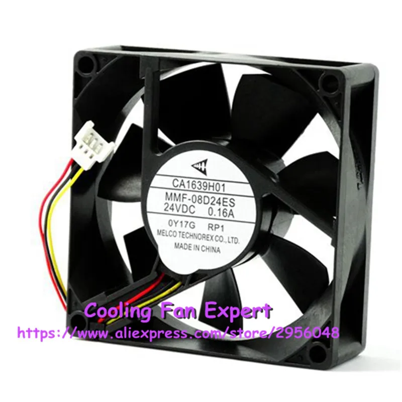 MMF 08D24ES RP1 Вентилятор охлаждения инвертора DC 24V 0.16A 8025 8CM 80*80*25mm 3 провода|Запасные