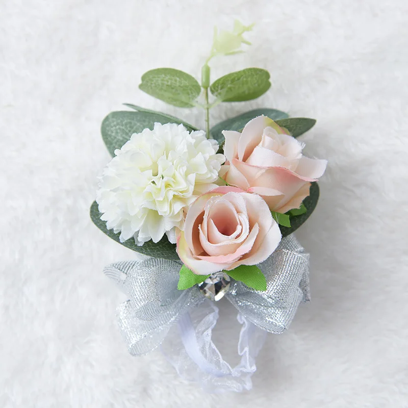 H& S свадебный простой свадебный букет(цветок на запястье и бутоньерка) смешанный свадебный набор букетов букет цветов для свадьбы
