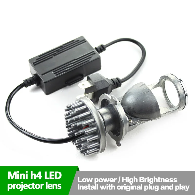 

H4 projector lens MINI LED,Low power,high brightness,install with original plug and play