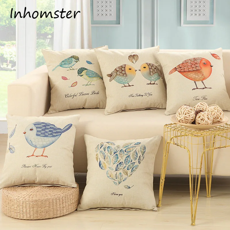 

Love birds cushions without insert America vintage lucky design sofa decorative throw pillow office sofa vintage retro