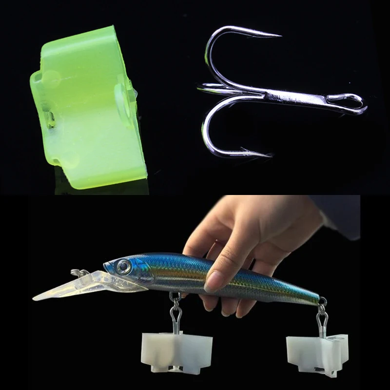 

10 PCS/Lot Fishing Hook Protection Case White Green Treble Fishhook Protector 1#-5# Jacket Tackle Accessories
