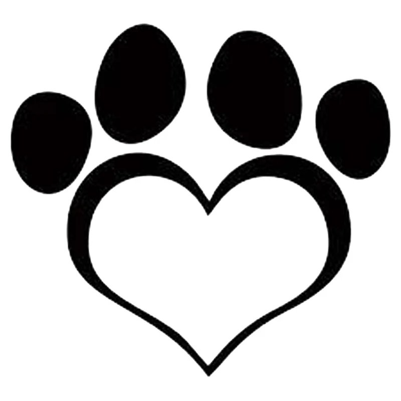 1.68US $ |13.1cm*12.1cm Dog Paw Prints Heart Funny Vinyl Decals Car styling...