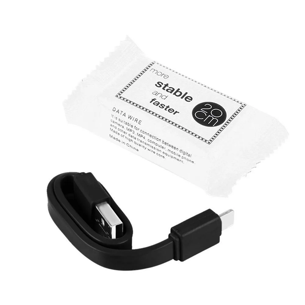 Мини usb кабель для зарядки Micro 20 см короткий плоский зарядный шнур мини