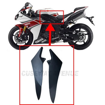 

Black Motorcycle Tank Side Cover Frame Panel Fairing Trim Cowl case for YAMAHA YZF R1 YZFR1 2009-2015
