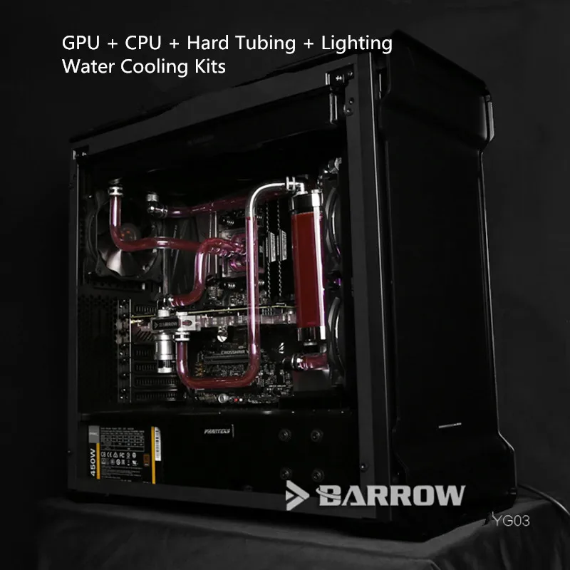 Курган комплекты водяного охлаждения программа для PHANTEKS 515E независимый GPU+ cpu+ жесткие трубы+ Освещение