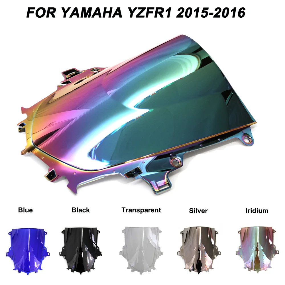 

ABS Windscreen For Yamaha YZF-R1 YZF R1 2015 2016 Double Bubble Motorcycle Windshield Iridium Wind Deflectors