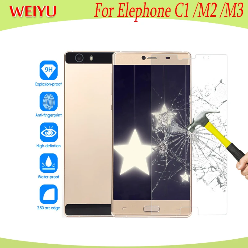 Закаленное стекло для Elephone M3 Защитная пленка экрана легко устанавливается M2 C1 |