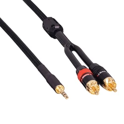 Premium HIFI 3.5mm to Dual RCA Audio Cable for 1.5m (Black)