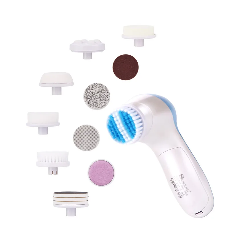 

10 in 1 Facial Cleansing Brush Battery Operated Face Deep Clean Kit Blackhead Remover Pore Cleaner Lady Beauty Instrument Set 31