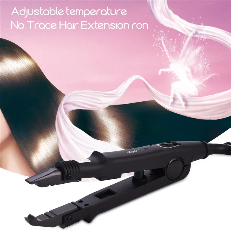 

CkeyiN Pro Hair Extension Iron Keratin Bonding Tools Constant Temperature Connector Machine Temperature Fusion Heat Connector 21