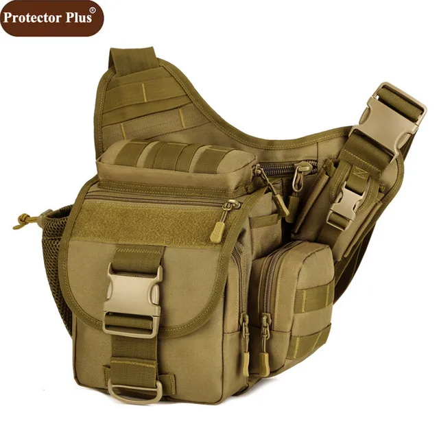 Protector Plus DSLR Camera Bag Army Messenger Men Handbag Casual Saddle Camouflage Shoulder Bags