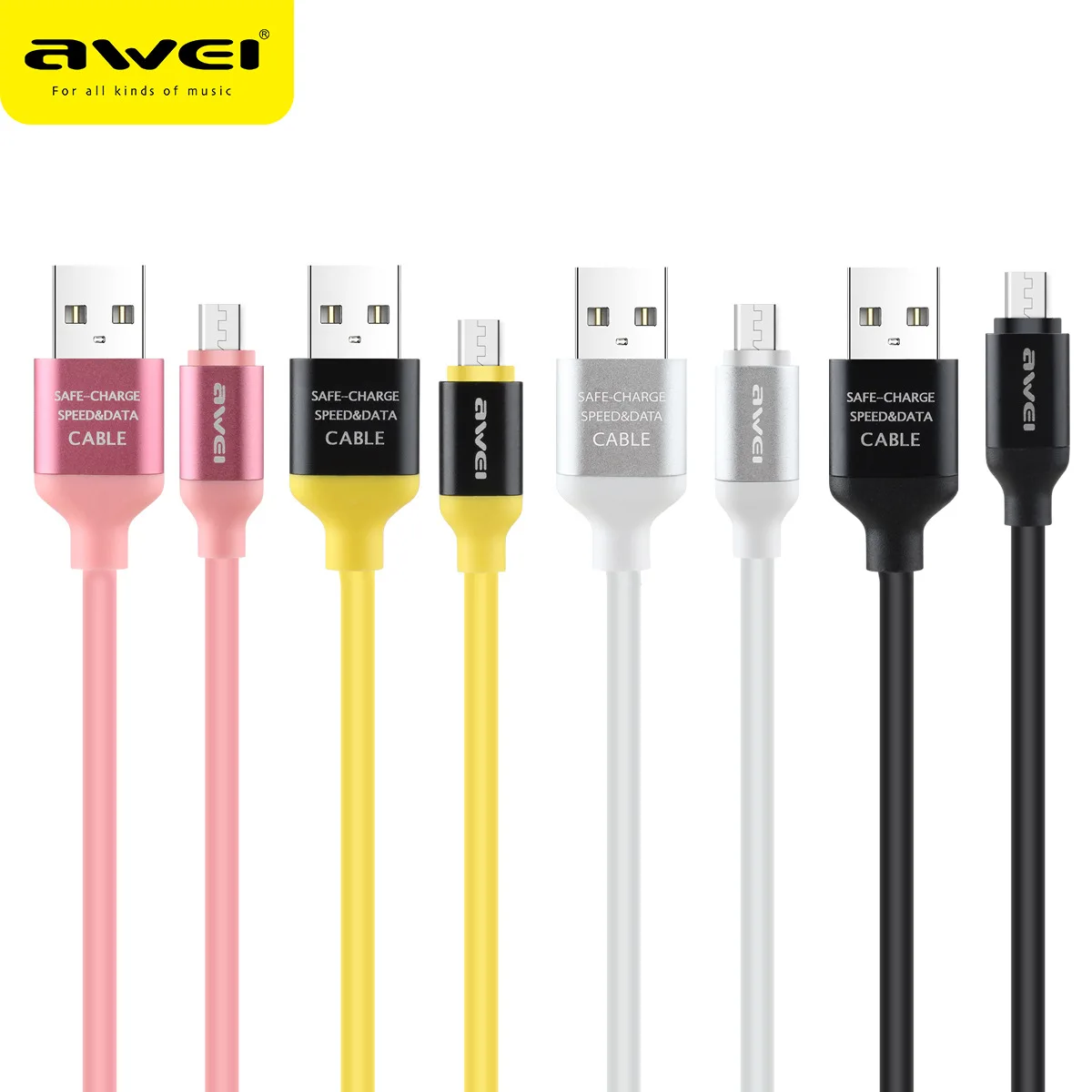 

AWEI CL-81 charging line PVC 2A fast charging round line Android mobile phone data cable