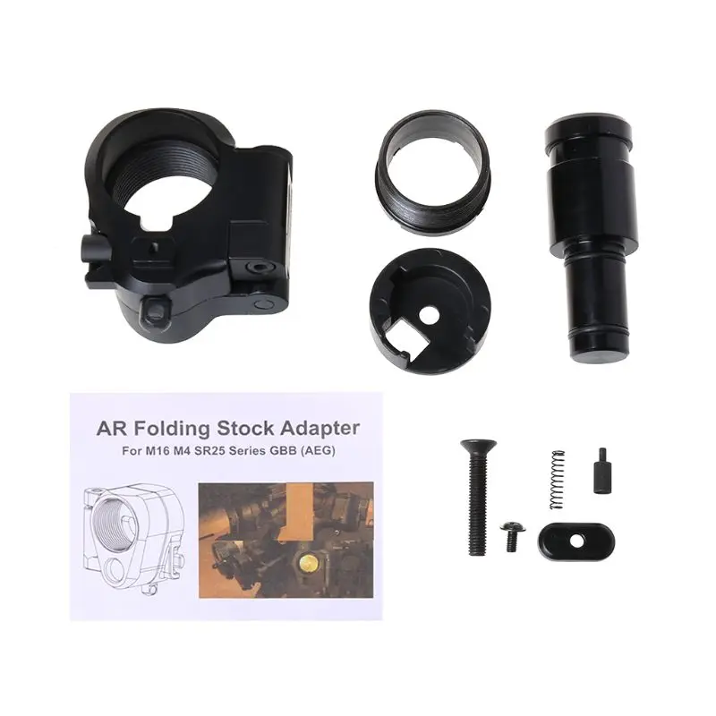 

1 Set Folding Stock Adapter Aluminum Alloy Tactical Airsoft Tackle Fixing Screw Bolt AR Hunting Accessories W20