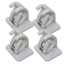 Accessories Curtain rod Bracket 4Pcs Rack Plastic White Hanging Tools Crossbar Hooks Organizer Rails Practical