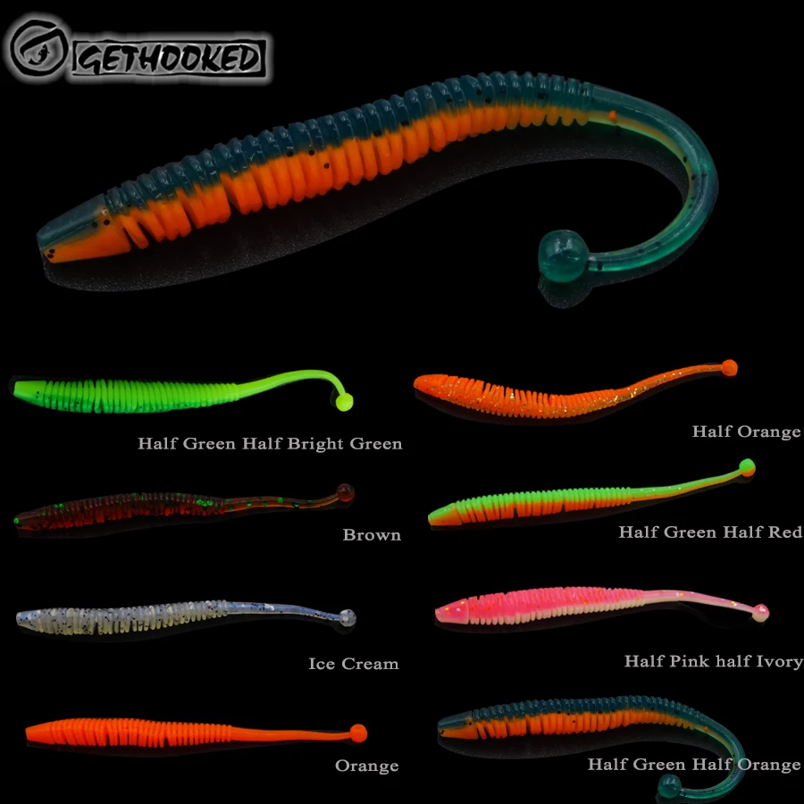 Artificial Bait 24pcs 1g 7.5cm For Japan Worm Swimbait Jig