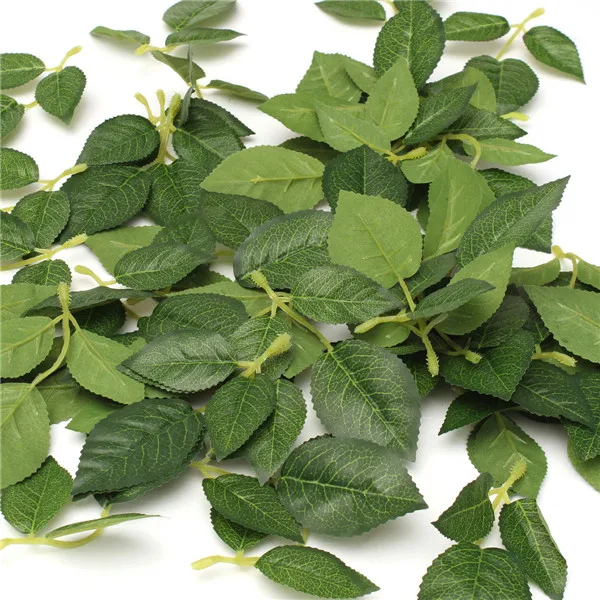 Lowest Price New Arrival 50pcs Green Artificial Silk Rose Leaf Lowest Price New Arrival 50pcs Green Artificial Silk Rose Leaf Leaves For Bouquet Garland Wedding Decor