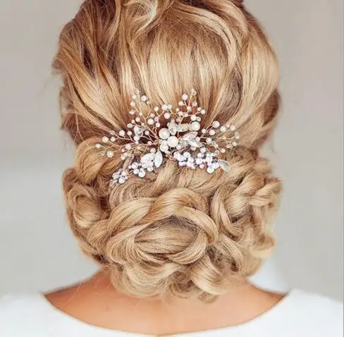 Кристальный жемчужный пояс для волос Свадебные украшения для волос украшения для невесты Свадебные аксессуары для волос