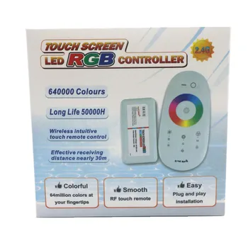 

2.4g Group Touch Screen RF Remote Led RGB Strip Controller, Radio Frequency Colorful Light Strip Touch Dimming Controller Remote