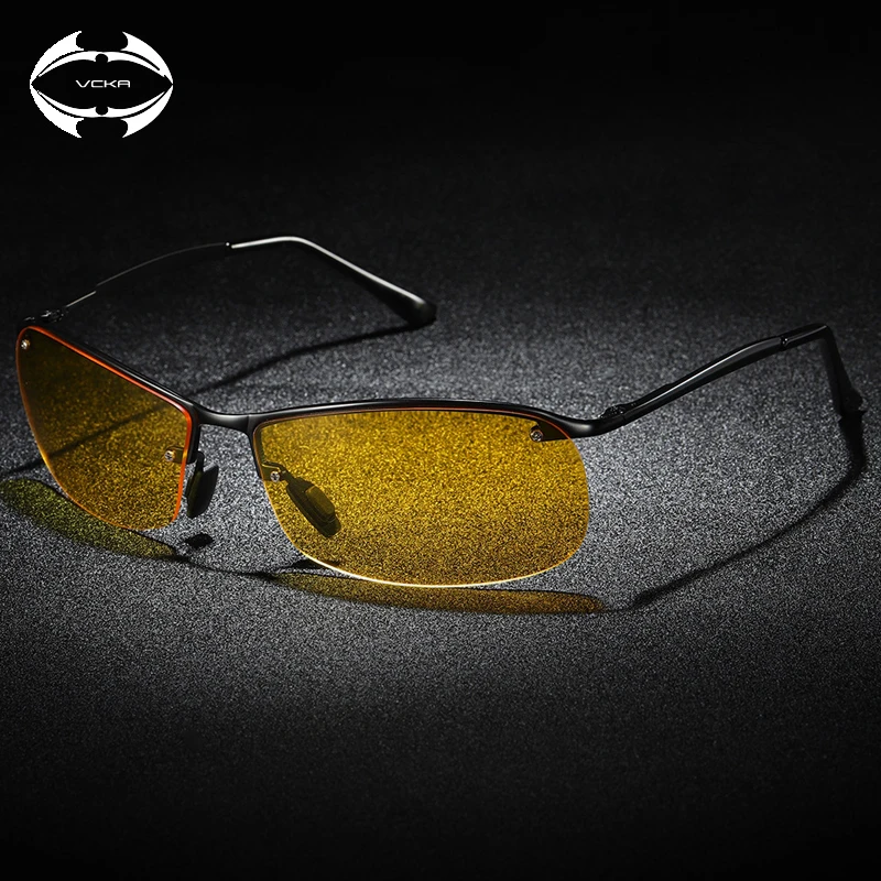 

VCKA Brands Men's Rectangular Frameless Polarized Sunglasses UV400 Mirror Male Sun Glasses Women For Men Oculos de sol