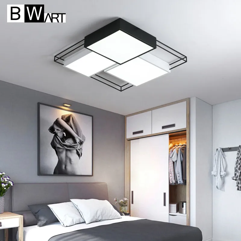 

BWART Postmodern led chandelier lighting for bedroom study Minimalist Nordic design ceiling chandelier house lamp fixture