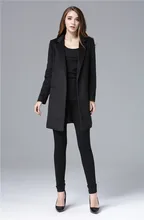 Cheap and Chic Celebrity All-match Woolen Medium Long Jacket