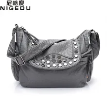 NIGEDU marke mode Niet umhängetasche frauen umhängetaschen Große Weiche pu-leder frauen umhängetasche Damen handtasche bolsa