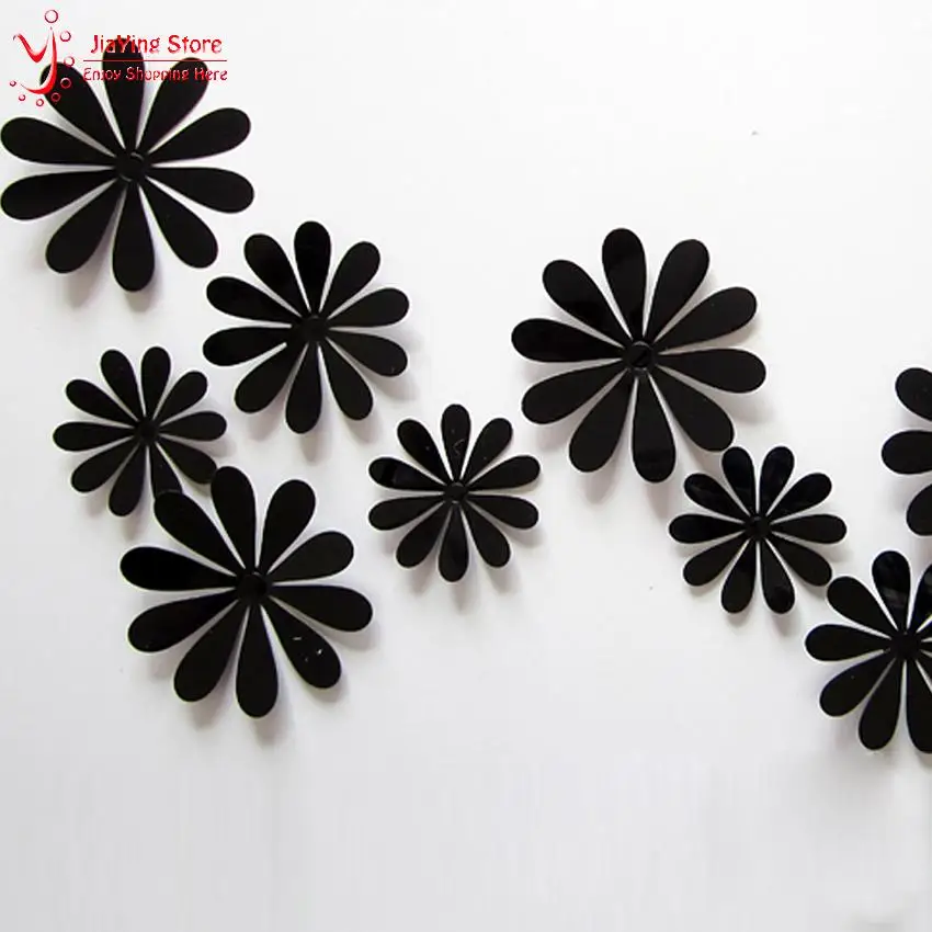 12 шт./компл. винтажные 3D цветочные обои наклейки для кухни ванной Diy детские на