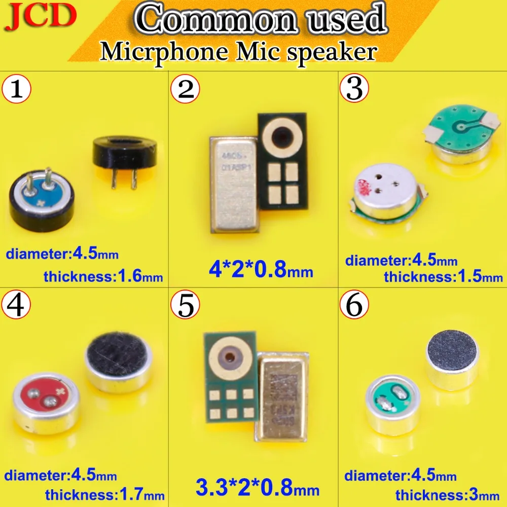 JCD New 2 Pin MIC Capsule Electret Condenser Microphone for Samsung