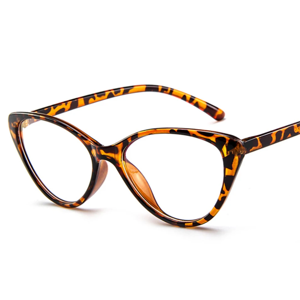 Винтажные женские очки кошачий глаз, дешевые ретро оптические оправы, очки по рецепту, женские очки, простые грациозные очки - Цвет оправы: Demi