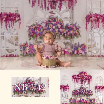 

Colorful Flowers Newborn Backdrop for Photography Baby Shower Birthday Party Photo Background for Children Backdrops Studio