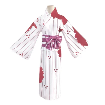 

Demon Slayer: Kimetsu no Yaiba Cosplay Kamado Nezuko Dress Dirty Blood Kimono for Women Uniform Halloween