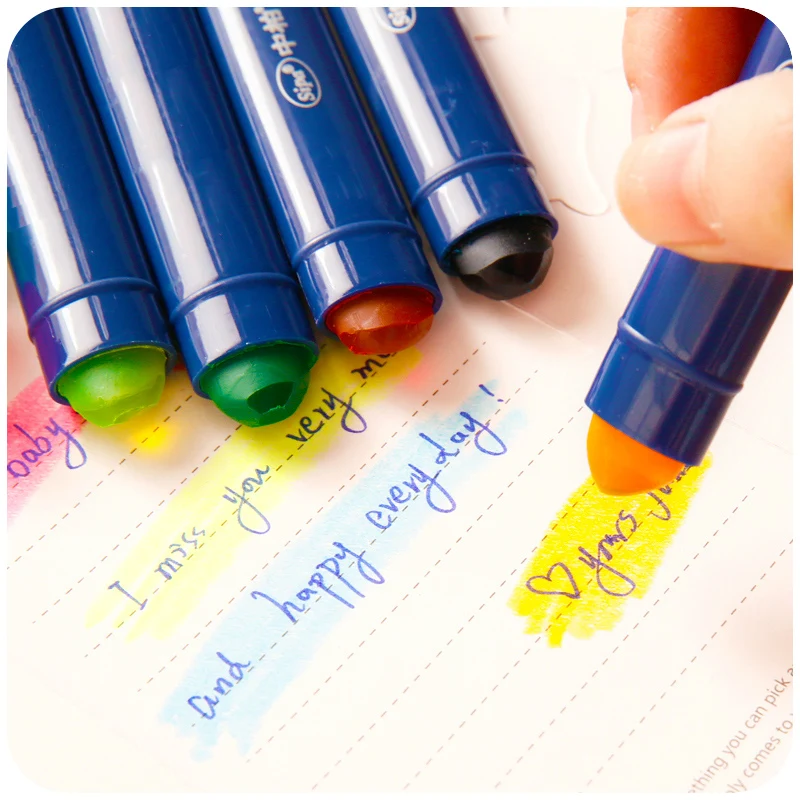 25 pcs/Lot Crayon markers Highlighter Color drawing writer pen album