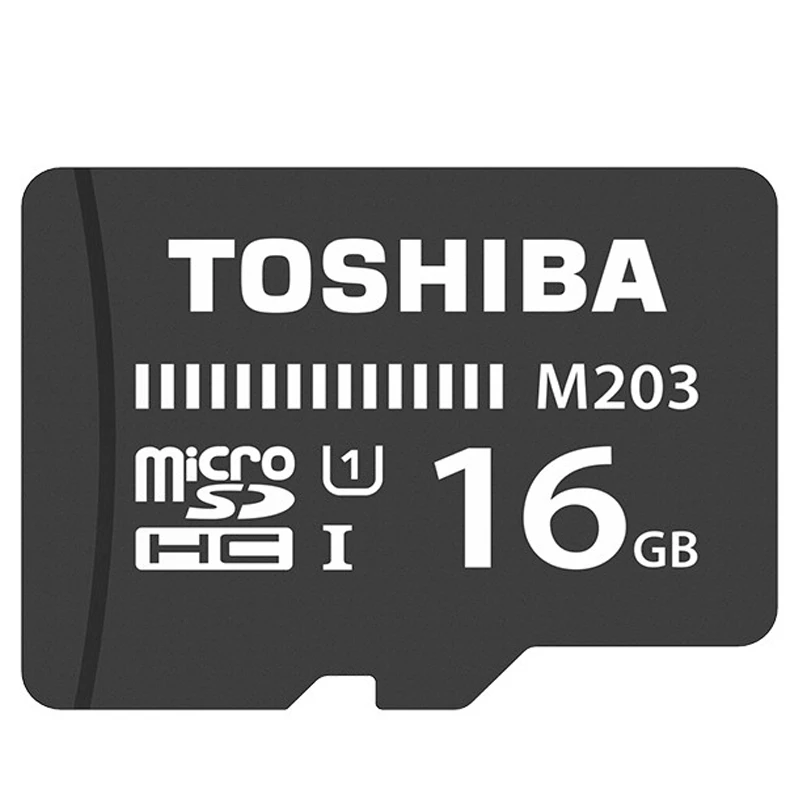 Toshiba tf карты M203 микро флэш-память SD карты UHS-I 16 Гб оперативной памяти, 32 Гб встроенной памяти, 64 ГБ 128 U1 Class10 FullHD microSDHC и microSDXC - Емкость: 16 ГБ