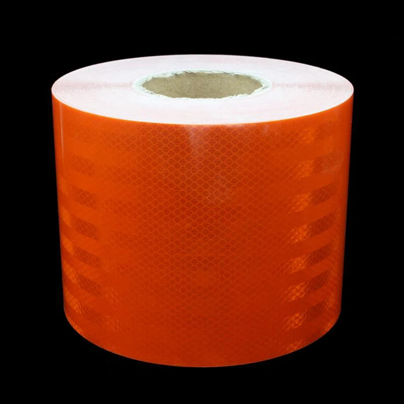 15cm width High quality reflective orange belt Auto super grade reflective sticker orange reflective warning tape