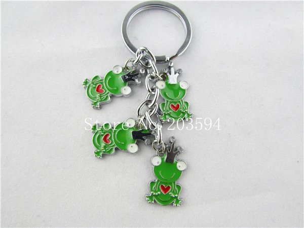 

SDV2368 ( 1Pcs Enamel FROG Cartoon Keychain Male Women's Car couple Key Chain Key Ring For Christmas Gift